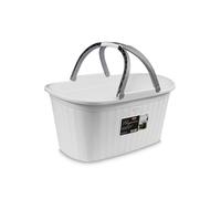 Stefanplast Cesta Portabiancheria Elegance 35 Litri Manici Bianco