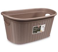 Stefanplast CESTA PORTABIANCHERIA ELEGANCE Lt. 35 - cm. 58x38x28 h col. Moka