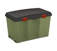 Stefanplast Contenitore (120Lt) Camping con coperchio FAMILY BOX Verde e Nero