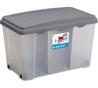 Box contenitore Stefanplast FAMILY BOX 13401 Trasparente/Silver 80x47x51cm 120L