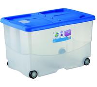 STEFANPLAST Contenitore Multiuso con ruote Capacità 57 litri 60x40x36 colori assortiti - 13031 Stefanbox