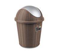 Bidone Con Basculante Elegance 10 Litri Tortora Argento Stefanplast