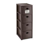 LINEA ELEGANCE CASSETTIERA SLIM 4 CASSETTI MOKA