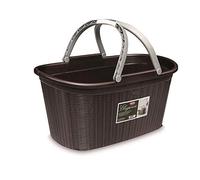 Stefanplast Elegance Cesta portabiancheria con Manici, Moka, 38x58x29,5 cm