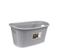 Stefanplast Elegance Cesta Rattan Senza Manico, Grigio, 58x36x26cm, 8 unità