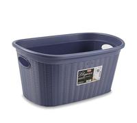 Stefanplast Elegance Cesta Senza Manici, Plastica, Blu, 58x38x28 cm, 1 unità