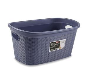 Stefanplast Elegance Cesta Senza Manici, Plastica, Blu, 58x38x28 cm, 1 unità