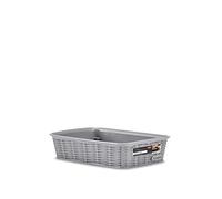 Stefanplast Elegance Cestino Rattan 20x14x6cm, Grigio