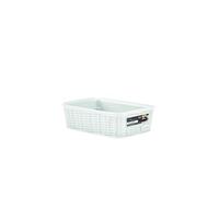 Stefanplast Elegance Cestino Rattan, Bianco, 20x14x6 cm