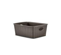 Stefanplast Elegance Cestino Rattan, Marrone, 25 x 19 x 10 cm