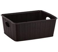 Stefanplast Elegance Cestino Rattan, Marrone, 25x19.5x10 cm