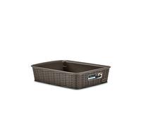 Stefanplast Elegance Cestino Rattan, Marrone, 25x19x6 cm