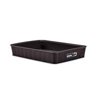 Stefanplast Elegance Cestino Rattan, Marrone, 35x35x6 cm