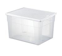 Stefanplast Elegance - Contenitore multiuso alto, XL, bianco/trasparente