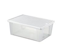 Stefanplast Elegance - Contenitore multiuso, misura XL, colore: Bianco/Trasparente