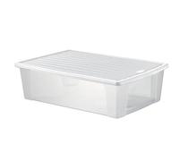 Stefanplast Elegance - Contenitore multiuso, misura XXL, colore: bianco/trasparente