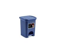 Stefanplast Elegance Pattumiera Rattan, Plastica, Blu, 20x20.5x27.5 cm, 1 unità