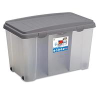 Box contenitore Stefanplast FAMILY BOX 13401 Trasparente/Silver 80x47x51cm 120L