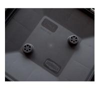 STEFANPLAST - Fioriera Deluxe - quadrata con rete grigio pietra - 43x43xh142cm