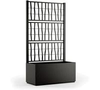 Stefanplast Fioriera Ethica 80cm con Spalliera Grafite - Separè in Plastica