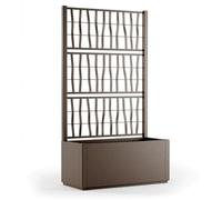 Stefanplast Fioriera Ethica Rett.Re Con Spalliera Cm.80 Tortora - materiale sintetico 8003507686038