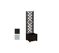 Stefanplast FIORIERA Quadrata Italia con SPALLIERA 43CM Stone Grey Fiori Balcone Vaso