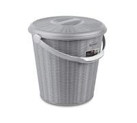 Stefanplast Pattumiera Elegance 29608 con coperchio 10 L Grigio