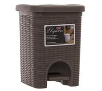 Stefanplast Pattumiera bagno (6Lt) coperchio a pedale ELEGANCE Tortora 30101