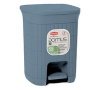 Pattumiera Bagno 6Lt Domus Plastica Riciclata Coperchio Basculante Smoky Blue