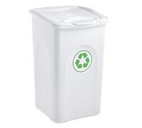 Stefanplast Pattumiera Begreen, Bianco, cm 37x37x56h