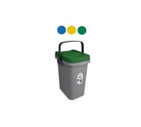 Stefanplast Pattumiera Bidone Differenziata Home Eco System Verde 7 Litri