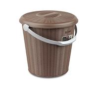 Stefanplast PATTUMIERA con Coperchio Elegance Colore Tortora 10 LT