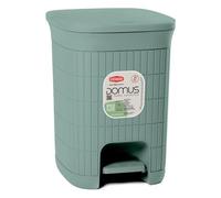 Pattumiera Domus 20Lt con Pedale Plastica Riciclata Coperchio Moderno Green Tea