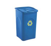 Stefanplast Pattumiera In Plastica 50 litri 37x37x56h cm Blu Capri