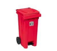 Stefanplast pattumiera rosso con pedale,120 litri