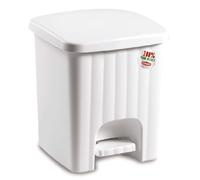 Pattumiera Quadrata Pedalina Litri 4,5 Bianco Stefanplast