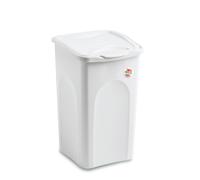 Stefanplast Portabiancheria Chiuso lt.50 Bianco, cm 37x37x56h