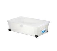Stefanplast Contenitore multiuso Rollbox con ruote 30 L Bianco 59x39x18,5 cm