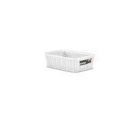 Stefanplast Elegance Cestino Rattan, Bianco, 20x14x6 cm