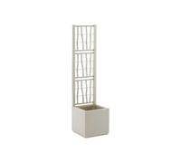 Stefanplast Fioriera Ethica Quadra 36 cm con spalliera Gesso