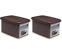 Stefanplast SCATOLA ELEGANCE MULTIU S APER MOKA (Confezione da 2)