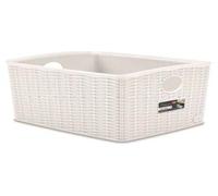 STEFANPLAST Scatola Plastica interno effetto seta 36 x 29 x 13 cm Bianco 30990