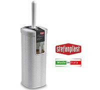 Stefanplast Scopino Scopettino da Bagno Colore Bianco Modello Elegance Effetto Vimini