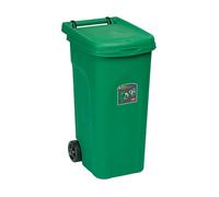 Stefanplast Bidone Urban per raccolta differenziata 80 L verde con ruote