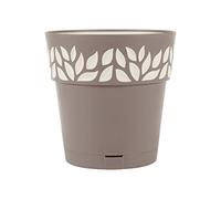 Stefanplast Vaso Cloe in Polipropilene con riserva Colore Tortora cm 25, 25cm