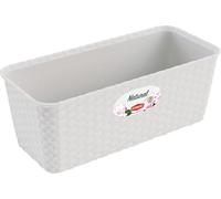 STEFANPLAST Vaso Fioriera Plastica Rettangolare Balcone 30x13x11cm Natural 73600