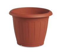 Stefanplast VASO GIARDINO IN PLASTICA TONDO TERRACOTTA VENEZIA PER PIANTE E FIORI-VARIE MISURE (Ø 45 CM)