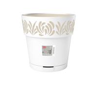 Vaso da Giardino Tondo Opera Gaia Bianco e Travertino 30 x 29 cm Stefanplast