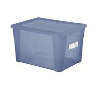 Stefanplast VISUAL BOX XL HIGH CON COPERCHIO BLU NAVY TRASPARENTE