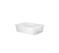 Stefanplast Visualbox - Contenitore multiuso con chiusura a scatto, 30 L, Trasparente, XXL - 59 x 39 x 17 cm